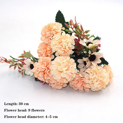 Geltona veislė rudens netikra arbata rožė bijūnas šilkinė gėlė rudens gerbera ramunė netikra gėlė plastikinė "pasidaryk pats" vestuvių namų aksesuarai