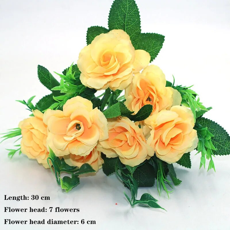 Geltona veislė rudens netikra arbata rožė bijūnas šilkinė gėlė rudens gerbera ramunė netikra gėlė plastikinė "pasidaryk pats" vestuvių namų aksesuarai