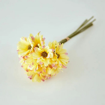 24 κεφαλές τεχνητό λουλούδι μαργαρίτες Λευκά ψεύτικα λουλούδια Τραπέζι γαμήλιου αυτοκινήτου Δώρα για πάρτι Μπουκέτο χριστουγεννιάτικο DIY διακόσμηση πολυτελούς σπιτιού