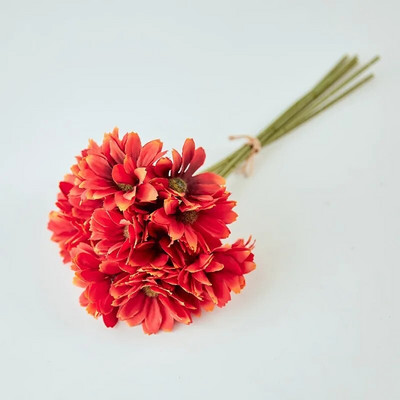 24 glave svilenih umjetnih cvjetova, tratinčica, bijelog lažnog cvijeća, vjenčanja, automobila, stola, poklona za zabave, božićnog buketa, DIY luksuznog kućnog dekora