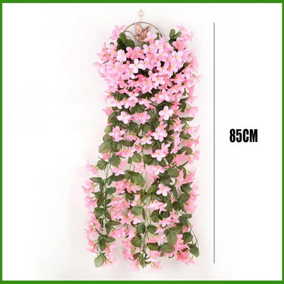 Ljubičasto umjetno cvijeće Dekoracija za zabavu Valentinovo Vjenčanje Viseća košara na zidu Lažna biljka Dekoracija vrta na otvorenom