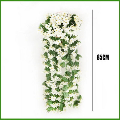 Ljubičasto umjetno cvijeće Dekoracija za zabavu Valentinovo Vjenčanje Viseća košara na zidu Lažna biljka Dekoracija vrta na otvorenom