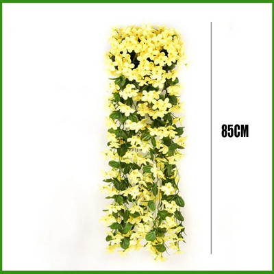 Ljubičasto umjetno cvijeće Dekoracija za zabavu Valentinovo Vjenčanje Viseća košara na zidu Lažna biljka Dekoracija vrta na otvorenom