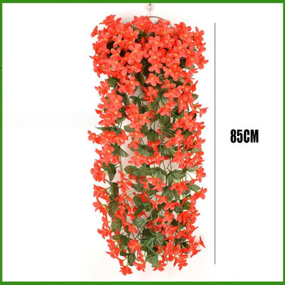 Ljubičasto umjetno cvijeće Dekoracija za zabavu Valentinovo Vjenčanje Viseća košara na zidu Lažna biljka Dekoracija vrta na otvorenom