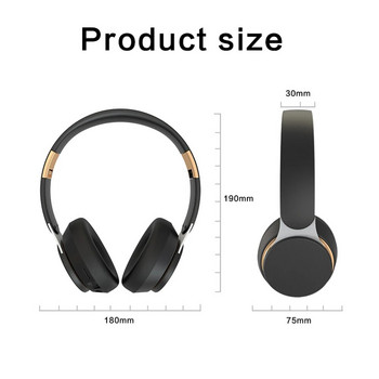 Слушалки за игра Bluetooth 5.0 Сгъваема безжична слушалка Heavy Bass HIFI TF карта 3,5 мм кабелна слушалка за смартфон Компютър PC