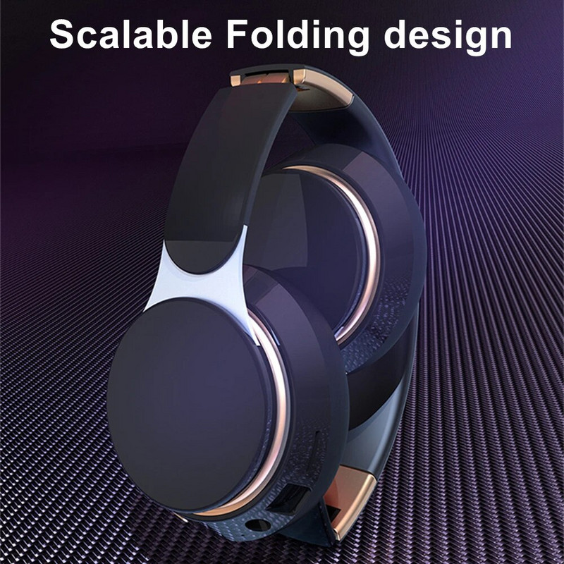 Slušalice za igru Bluetooth 5.0 sklopive bežične slušalice jaki bas HIFI TF kartica 3,5 mm žičane slušalice za pametni telefon računalo računalo