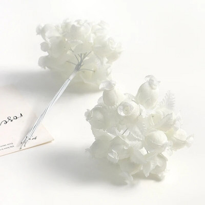 12 tk/partii siidiroos kunstlillede kimp Kodukaunistuseks mõeldud võltslilled jõulupeo pulmakaunistus pärja tarvikud