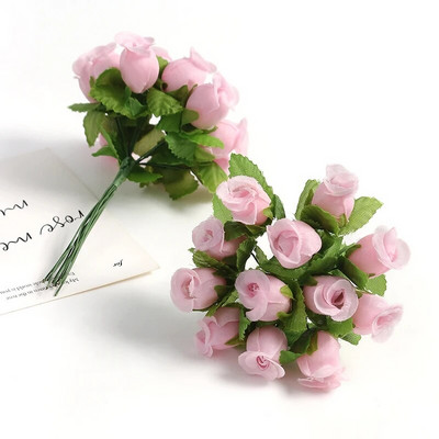 12 tk/partii siidiroos kunstlillede kimp Kodukaunistuseks mõeldud võltslilled jõulupeo pulmakaunistus pärja tarvikud