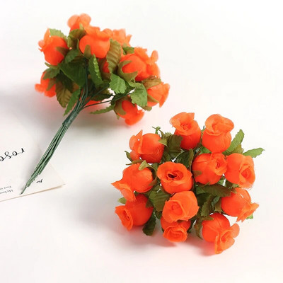 12 tk/partii siidiroos kunstlillede kimp Kodukaunistuseks mõeldud võltslilled jõulupeo pulmakaunistus pärja tarvikud