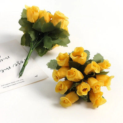 12 tk/partii siidiroos kunstlillede kimp Kodukaunistuseks mõeldud võltslilled jõulupeo pulmakaunistus pärja tarvikud