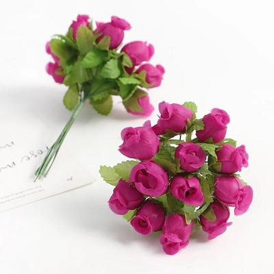 12 tk/partii siidiroos kunstlillede kimp Kodukaunistuseks mõeldud võltslilled jõulupeo pulmakaunistus pärja tarvikud