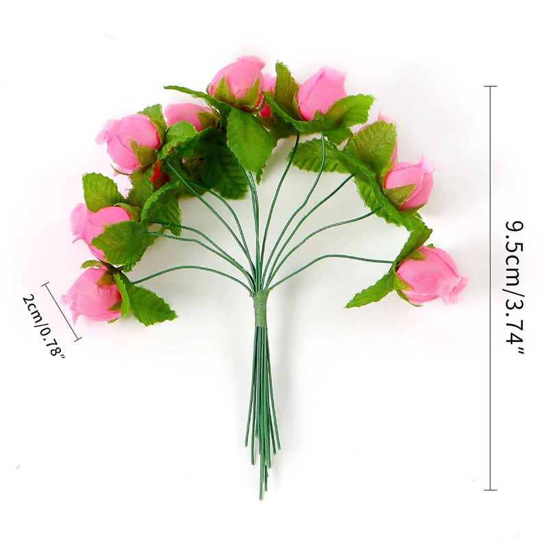 12 tk/partii siidiroos kunstlillede kimp Kodukaunistuseks mõeldud võltslilled jõulupeo pulmakaunistus pärja tarvikud