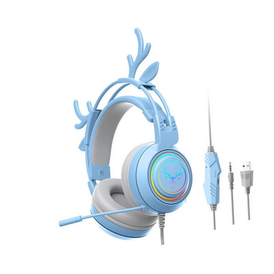 Elnio ausinės RGB lengvas šypsenos veidas TWS ausinės gradientas Naujos ausinės Rožinės mergaitės ausinės, tinkančios telefono kompiuteriui