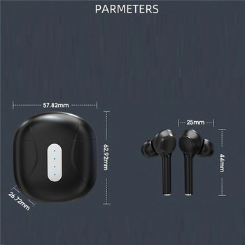 Безжични слушалки с шумопотискащ микрофон Калъф за зареждане Слушалки Водоустойчиви слушалки за смарт телефон Компютър Лаптоп