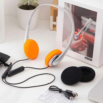 Ασύρματα ακουστικά Στερεοφωνικά ακουστικά πάνω από το αυτί με ρυθμιζόμενα κουμπιά χειριστηρίου κεφαλής για έξυπνο τηλέφωνο Υπολογιστή φορητό υπολογιστή