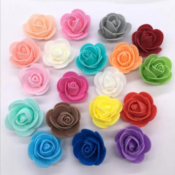 500PCS 3cm Mini PE Foam Rose Flower Head Τεχνητά λουλούδια τριαντάφυλλου Χειροποίητα DIY Διακόσμηση Σπίτι Γάμου Εορταστικά & Είδη πάρτι