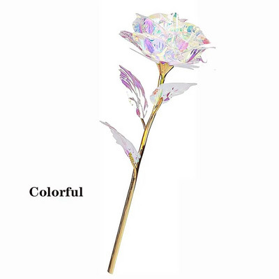 Dekoracije za vjenčanje Šarene ruže presvučene folijom Dekoracije za Majčin dan i Valentinovo Pokloni Plastično umjetno cvijeće