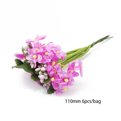 6-90 tk lilla hübriid kunstlillede kirsi tolmumarjade kimp meisterdamise kook jõulude pulmakaunistused käsitööpärja tarvikud