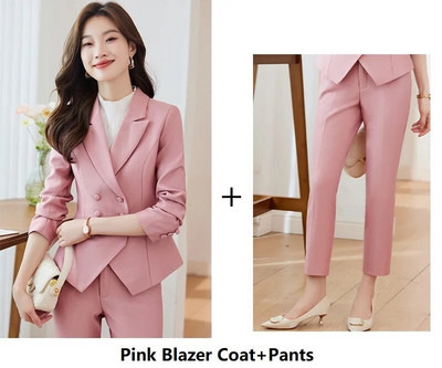 Alkalmi Elegáns nadrágkosztümök Blézerek Női Női Üzleti Irodai Munkaruházat Professzionális nadrágkosztümök Női nadrág szett