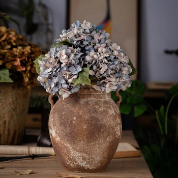 Προσομοίωση λουλούδι ρετρό ορτανσία διακόσμηση γάμου στο σπίτι σαλονιού διακόσμηση τοίχου φωτογραφία στηρίγματα ψεύτικα λουλούδια