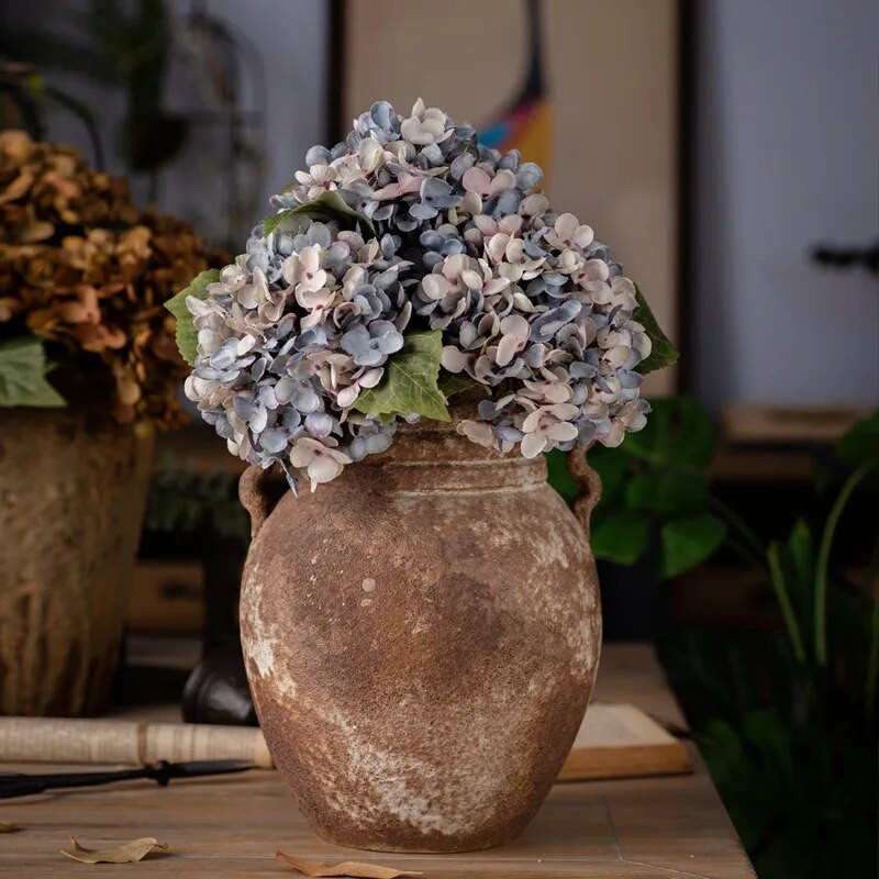 Simulacija cvijeta retro hortenzija dekoracija vjenčanja dom dnevna soba zidna dekoracija rekviziti za fotografije lažno cvijeće