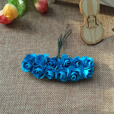 144gab Mini 2cm papīra rožu ziedu galvas pušķis, mākslīgs kāzu mājas dekorēšanai.