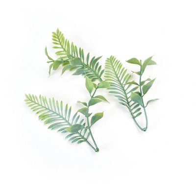 10 kom. Umjetno zeleno lišće, biljke, vjenčanje, ukrasno cvijeće, vijenci, božićni ukrasi za dom, plastični dodaci, spomenari