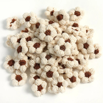 10/20gab 4cm vilnas ziedu aplikācija DIY apģērbiem cepures apavi Amatniecība šūšanas piederumi ielāpi Galvassegas matu sprādzes dekoru aksesuāri