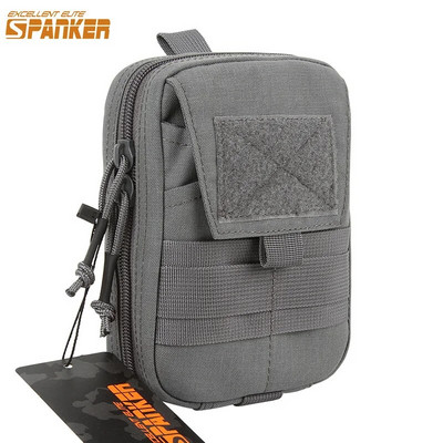 EXCELLENT ELITE SPANKER Tactical EDC Pouch Molle Multifunctional Pouch Double Zipper Waist Pack Magic Tape Tool Bags