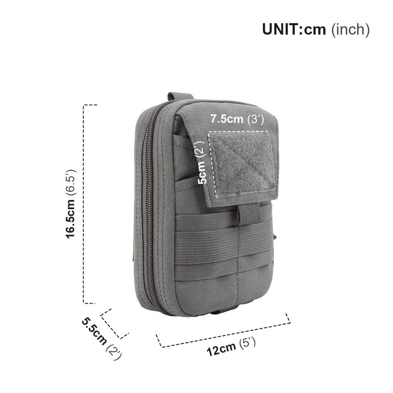 IZVRSNA ELITE SPANKER taktička EDC torbica Molle višenamjenska torbica dvostruki patentni zatvarač oko struka Magic Tape Torbe za alat