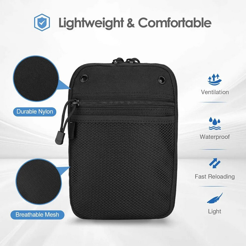 Taktikaline varjatud püstoliümbris püstoli kott ümbris vöökoht Fanny Pack EDC ajakirja kott relvakaitse universaalsetele käsirelvadele