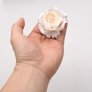 30 ΤΕΜ. 5 εκ. Καμπύλη Τριαντάφυλλο Τεχνητό Μεταξωτό Λουλούδι Κεφαλές Διακόσμηση Γάμου DIY Στεφάνι γενεθλίων Scrapbooking Χειροτεχνία ψεύτικα λουλούδια