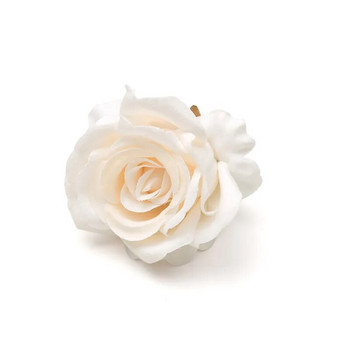 30PCS 5cm Извити ръбове Роза Изкуствена коприна Цветни глави Сватбена украса Направи си сам венец за рожден ден Скрапбукинг Занаяти Фалшиви цветя