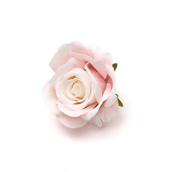 30PCS 5cm Извити ръбове Роза Изкуствена коприна Цветни глави Сватбена украса Направи си сам венец за рожден ден Скрапбукинг Занаяти Фалшиви цветя