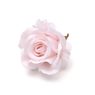 30PCS 5cm zakrivljeni rub ruže od umjetne svile cvjetne glavice vjenčane dekoracije DIY rođendanski vijenac Scrapbooking obrt lažno cvijeće