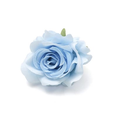 30PCS 5cm zakrivljeni rub ruže od umjetne svile cvjetne glavice vjenčane dekoracije DIY rođendanski vijenac Scrapbooking obrt lažno cvijeće