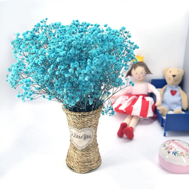 Kuivatatud beebi hingeõhk lilled Kimbud Värvilised valged Gypsophile Looduslikud kuivlilled Gypsophila pulmakaunistus Põhjamaade kodukaunistus