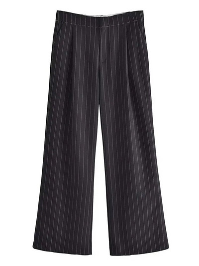 TRAF 2023 rudens ziemas bikšu komplekti Modes svītras, divdaļīgs sieviešu uzvalks, biroja žakešu komplekts, sieviete, 2 dab. sieviešu tērpi