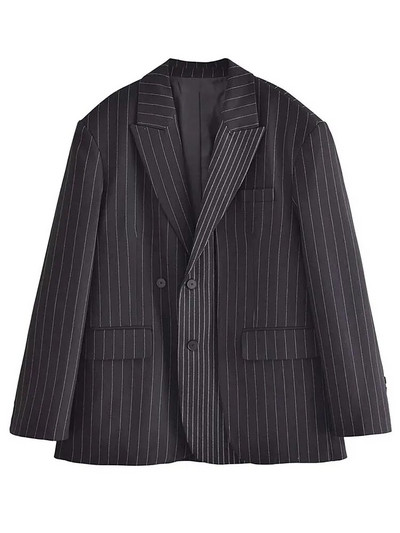 TRAF 2023 rudens ziemas bikšu komplekti Modes svītras, divdaļīgs sieviešu uzvalks, biroja žakešu komplekts, sieviete, 2 dab. sieviešu tērpi