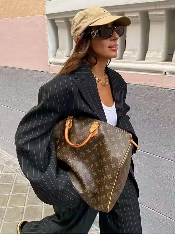 TRAF 2023 rudens ziemas bikšu komplekti Modes svītras, divdaļīgs sieviešu uzvalks, biroja žakešu komplekts, sieviete, 2 dab. sieviešu tērpi