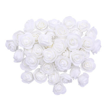 50/100/200Pcs 3,5cm Mini Foam Rose Artificial Flower Heads DIY Craft Διακοσμητικό στεφάνι γενεθλίων Διακοσμήσεις σε κουτί δώρου γάμου