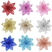 14 cm 10/5 kom. Svjetlucave glavice umjetnog cvijeća Cvjetni ukrasi za božićno drvce Božićni ukrasi Lažni božićni bobičasti cvijet