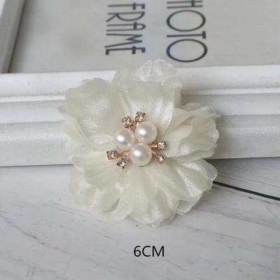 10Gb/Lot Beige Series Camellia Rose šifona auduma mākslīgo ziedu galva kāzu kleitu apģērbu dekorēšanai galvassegā