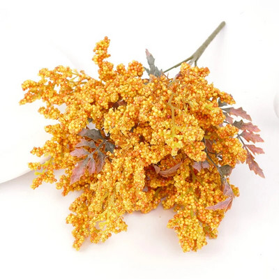 Skaisti putu mākslīgie lavandas ziedi lēti kviešu viltoti augi pušķis Ziemassvētku kāzu mājas galda dekorēšana rudens amatniecība