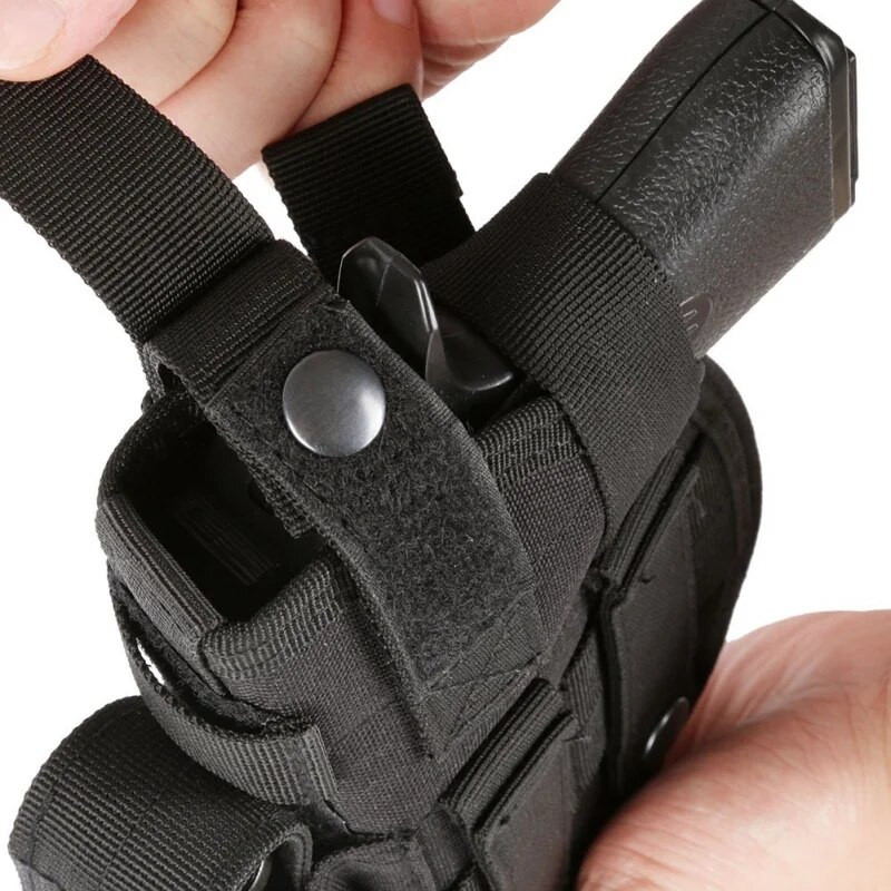 Universāls labās rokas ieroča maciņš, slēpts taktiskais jostas maciņš Molle Airsoft neilona soma medību piederumi lielākajai daļai pistoles