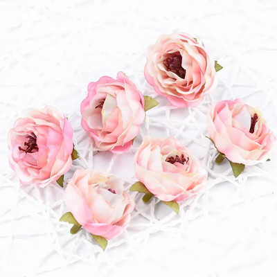 4 cm svilene glave božura Zidne lažne ruže Biljke Božićno vjenčanje Kućni dekor Diy Poklon Kutija za slatkiše Umjetno cvijeće za ukrašavanje