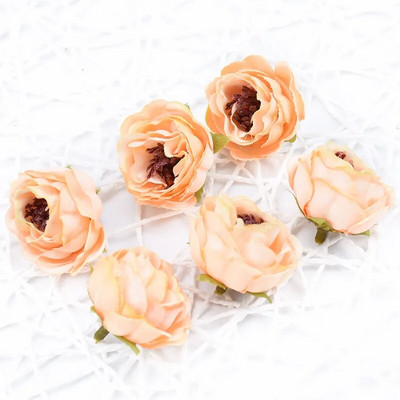 4 cm svilene glave božura Zidne lažne ruže Biljke Božićno vjenčanje Kućni dekor Diy Poklon Kutija za slatkiše Umjetno cvijeće za ukrašavanje