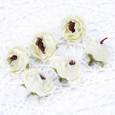 4 cm svilene glave božura Zidne lažne ruže Biljke Božićno vjenčanje Kućni dekor Diy Poklon Kutija za slatkiše Umjetno cvijeće za ukrašavanje