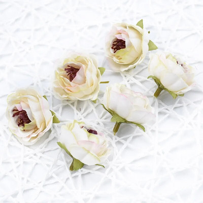 4 cm svilene glave božura Zidne lažne ruže Biljke Božićno vjenčanje Kućni dekor Diy Poklon Kutija za slatkiše Umjetno cvijeće za ukrašavanje