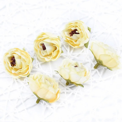 4 cm svilene glave božura Zidne lažne ruže Biljke Božićno vjenčanje Kućni dekor Diy Poklon Kutija za slatkiše Umjetno cvijeće za ukrašavanje